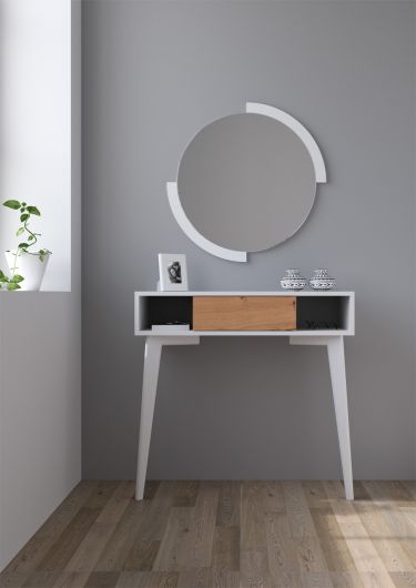 Mueble entrada con pies Nordic y espejo